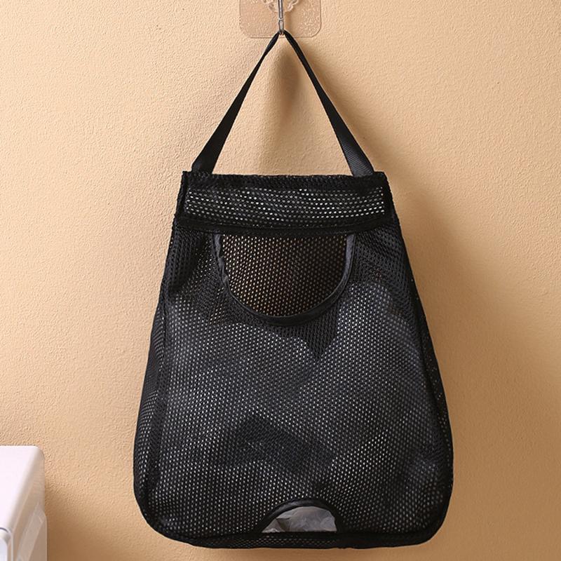 Kitchen Garbage Bag Storage large-capacity Storage Bag Reusable Fruit Vegetable Storage Net Wall Hanging Bags
