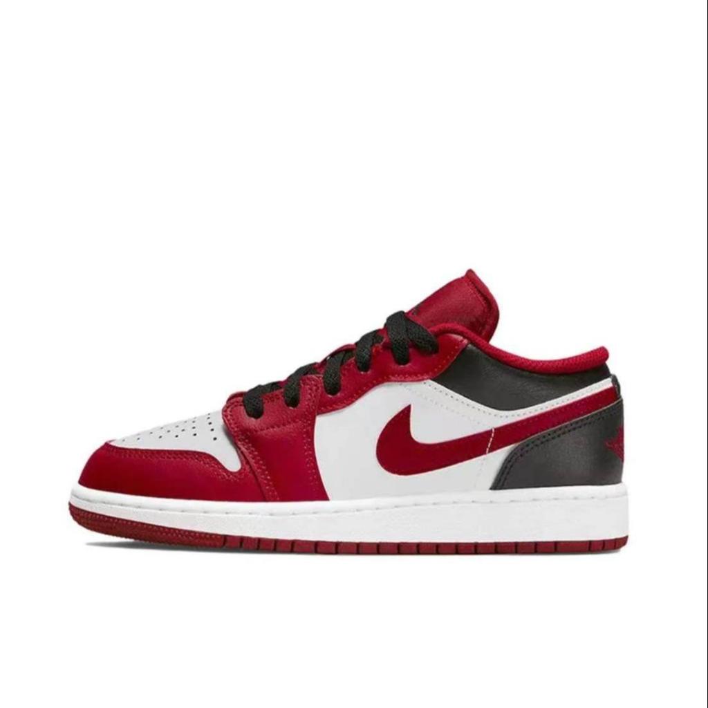 Jordan Air Jordan 1 Low Винтажные Баскетбольные Кроссовки GS Красные 553560-163(Team18-SBOX)