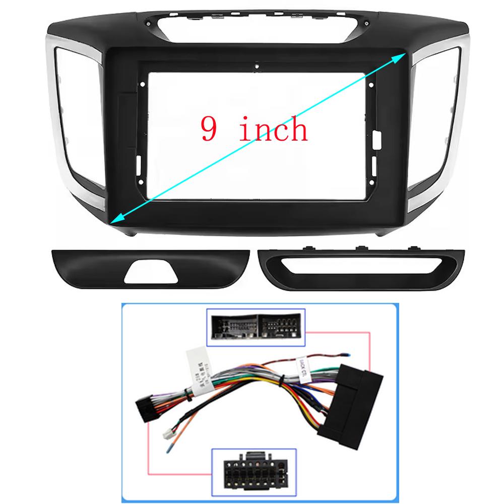 9/10 Inch For Hyundai IX25 CRETA 2014-2019 Car Radio Android MP5 Player Frame 2 Din Head Unit Fascia Stereo Panel Dash Cover