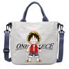 Сумки из холста One Piece с принтом персонажей аниме Luffy Мультяшные Фигурки Аниме Сумка через плечо Наружная Большая вместимость Модная Сумка-кроссбоди Подарки Подвижные Сочлененные Масштаб