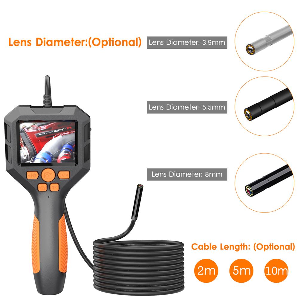 Industrial Endoscope 1080P Digital Borescope IP68 Waterproof Snake Scope Camera Electronic Camera