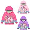 Детская повседневная куртка-пальто с капюшоном, застежкой-молнией и длинными рукавами в стиле поп-певицы Руми и Зои Мира.
