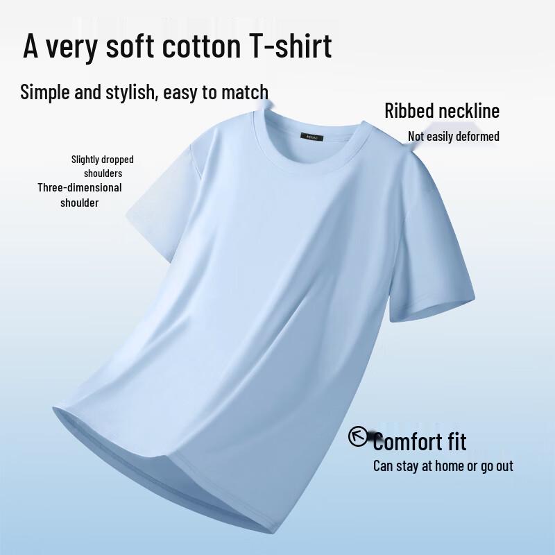 MINISO Мужская хлопковая футболка с коротким рукавом в американском стиле