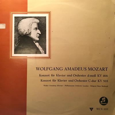 LP Пластинка ВОЛЬФГАНГ АМАДЕЙ МОЦАРТ, ВАЛЬТЕР ГИ - Концерт для фортепиано с оркестром D 33WCX1235 Columbia Германия Классика Б/У