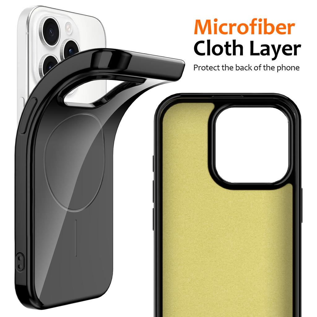 For iPhone 14 Pro Magnetic Case Compatible with MagSafe TPU Phone Back Cover with Lanyard