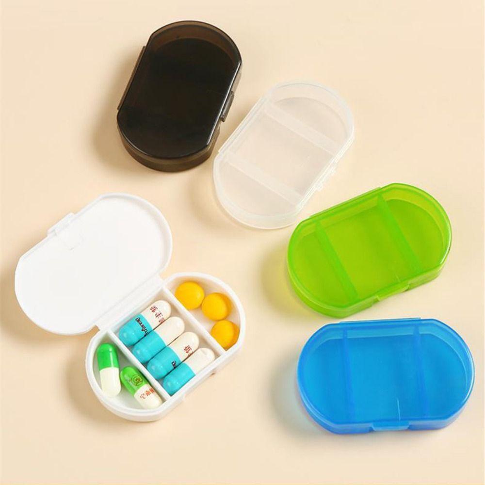 Moisture-proof Mini Pill Box Three Compartments Travel Medicine Organizer Travel