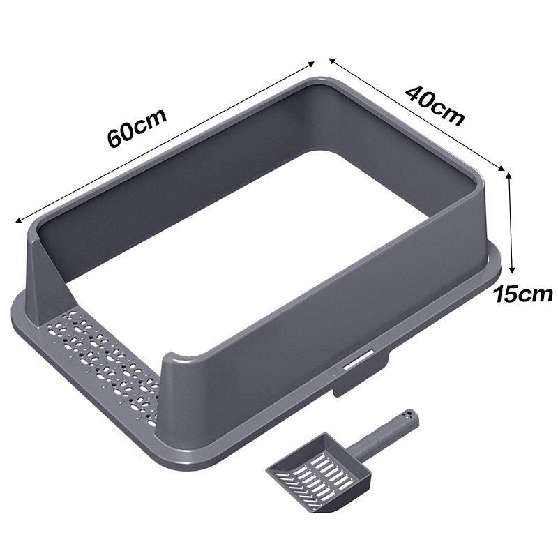 Stainless Steel Cat Litter Box with Anti-Splash Top-Entry Lid, Sizes S-XXXL.