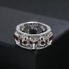 Европа и Соединенные Штаты Новое креативное кольцо, модная личность Простое металлическое панк-кольцо с бриллиантовым черепом