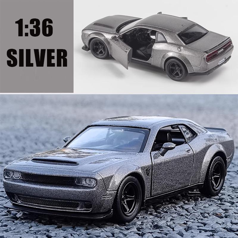 Dodge Challenger 1/36 имитация литья под давлением металлический сплав модель автомобиля звук свет инерционный механизм коллекция игрушки мальчики дети juguetes niños