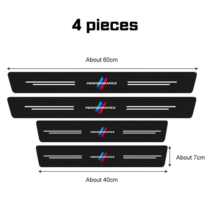 dsgur6 Carbon Fiber Car Door Sill Sticker For BMW X1 X3 X5X6 X7 1 3 5 7 Series E70 E87 E90 F48 G20 G30 Threshold Pad Anti Scratch Strip
