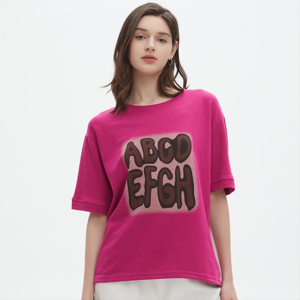 Dimanaf 2025 Летняя футболка женская с принтом букв, асимметричная, с коротким рукавом, свободная, белая, черная