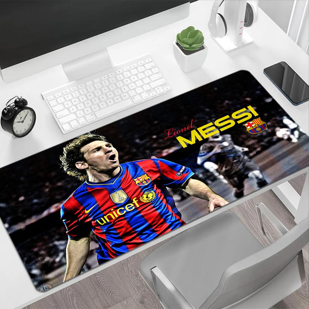 Barcelona's Messi Celebrates Victory Gaming Mouse Pad Desk Mouse Pad Computer Desk Mat Non-Slip Rubber Base Suitable for Office Gaming PC Laptop