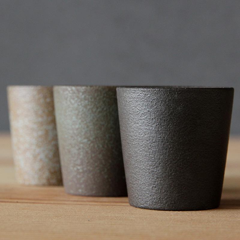 Coarse Pottery Kiln Transformed Into Tea Cups Imitation Wood Fired Pottery Japanese Style Mug Tea Set Accessories