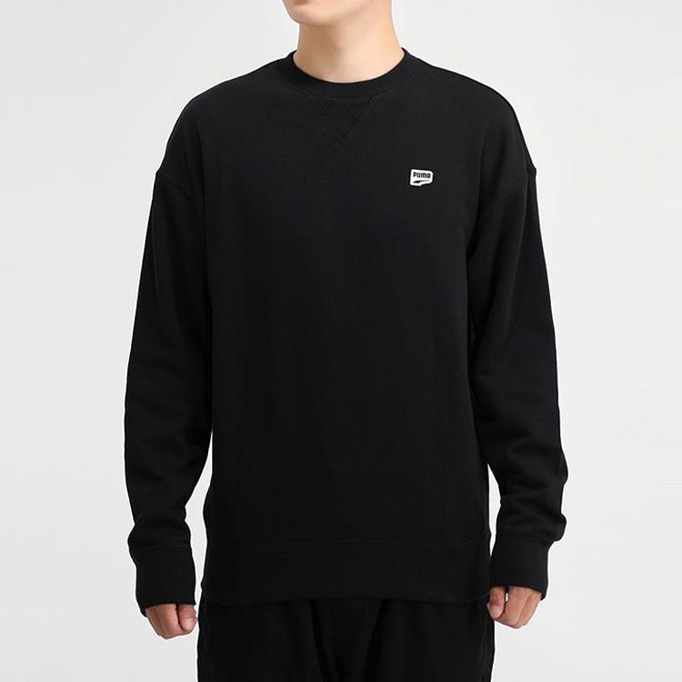 Puma Downtown Crew Толстовка Мужская Топы Черный 599173-01
