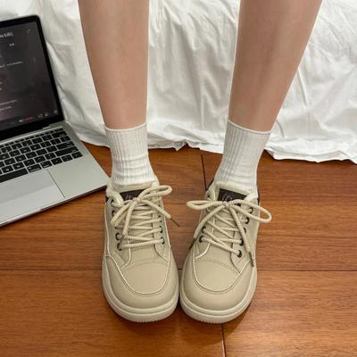 Женская обувь 2024 года, горячая распродажа, женская обувь на шнуровке, вулканизированная обувь, уличные теплые женские кроссовки с круглым носком, на низком каблуке, ПУ, женская повседневная обувь
