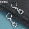 925 Sterling Silver AAA Zircon Water Droplets/raindrops Piercing Earrings Fashion Wedding Jewelry