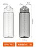 CB Japan Santeco Track and Go Water Bottle with Time Marker and Memo Tritan Pad, Gray, One-Touch, Lightweight,