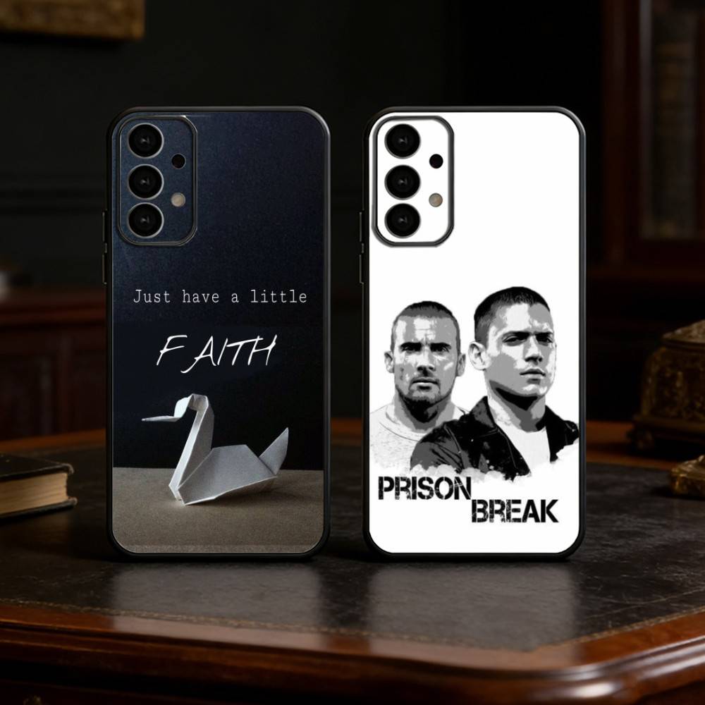 Чехол для телефона P-Prison Break для Samsung S25,24,23,22,30,21,10,9,Ultra,Plus,Lite Мягкий Черный Чехол