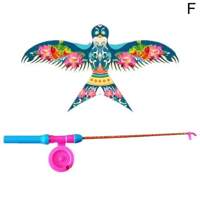 Воздушный змей Детский воздушный змей Игрушка-мультфильм Ласточки Орел Летающие детские игрушки с ручкой Воздушный змей с воздушным змеем Открытый O6x8