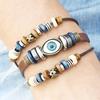 Multi-Storey Eye Leather Bracelets Vintage Men And Women Fashion Wrist Stone Steampunk Jewelry NEW