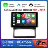 Автомобильный видео-мультимедийный проигрыватель DSP Stereo 9 дюймов для Renault Clio 2 BB CB 2001 - 2012 Android System GPS Navi WiFi IPS Screen 4G BT