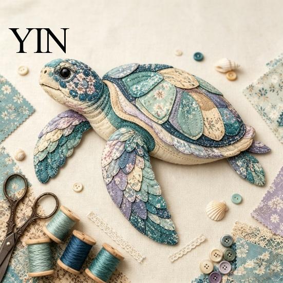 Family Craft Night Activities Ocean Animal Patchwork Kit, DIY Fabric Sewing Handmade Gift Crafting Materials Sea Turtle Octopus Kit for Adults,