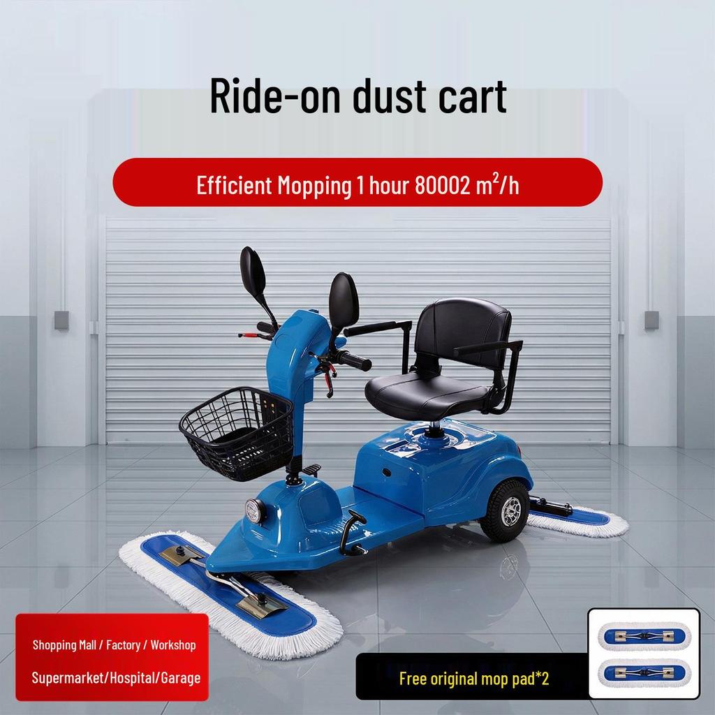 Electric Ride-On Floor Scrubber for Malls, Airports, Hospitals, and Workshops