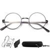 Стильные круглые очки для чтения Soarea для мужчин и женщин с блокировкой синего света, милый дизайн (Черный, 2.00)