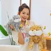 Adorable Spotted Cat Plush Toy Ultra Soft Stuffed Animal For Kids And Home Decor