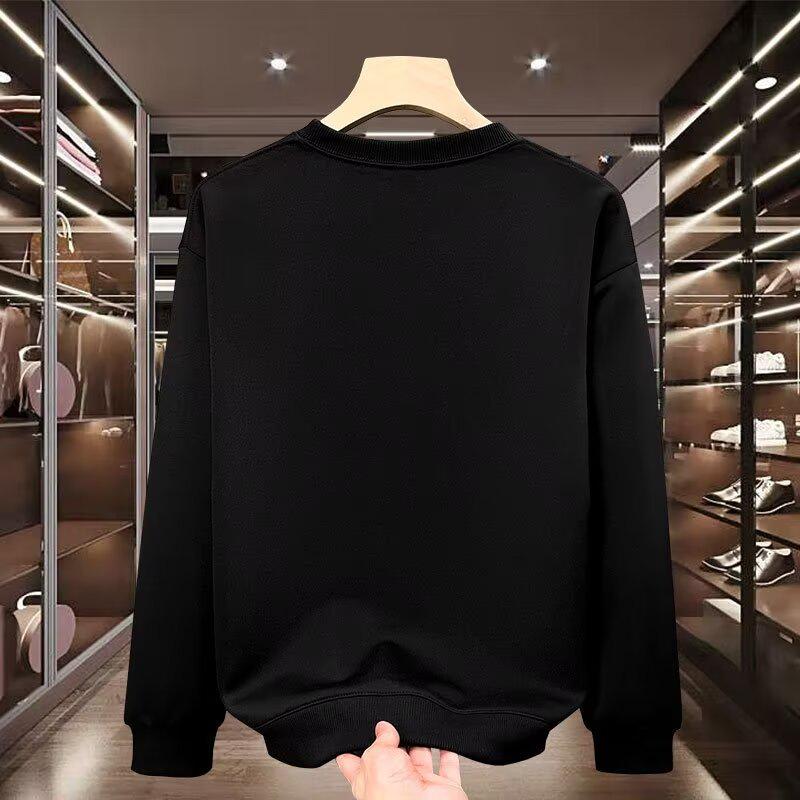 Unisex American-Style Warm Long-Sleeve Hoodie: Casual Spring/Autumn Loose-Fit Round Neck Outerwear