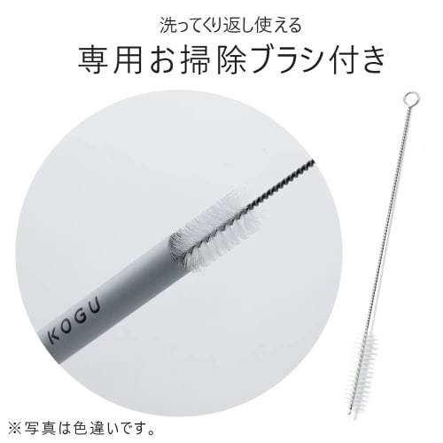 KOGU Coffee Straw, Aluminum, 11mm [Made in Japan], Reusable and Washable, with Brush, Eco-Friendly, for Cold Drinks, Tapioca, Pink, Tsubame-Sanjo, 439