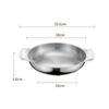 Stainless Steel Seafood Rice Pot Home Cooking Paella Pan Picnic Snack Plates Cookware Saucepan Dry Pots with Handle for Kitchen
