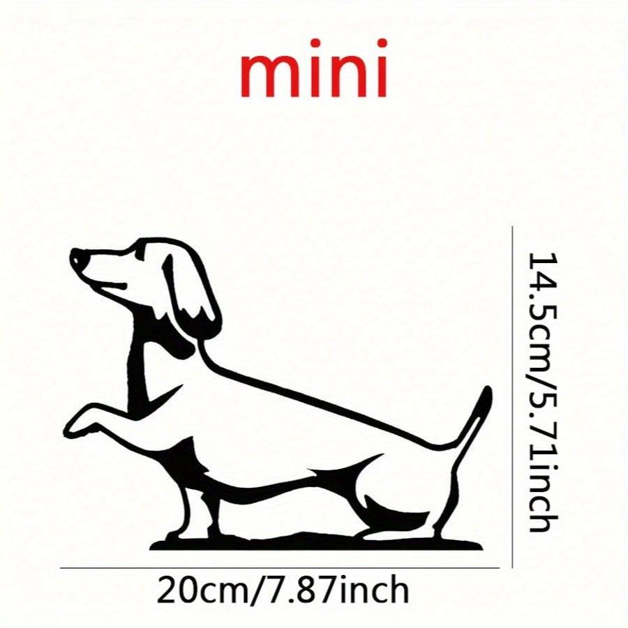 Причудливый металлический настенный декор «Такса» - Игривая скульптура для помещений/улицы для садов, патио и жилых пространств, Идеально подходит для балконов