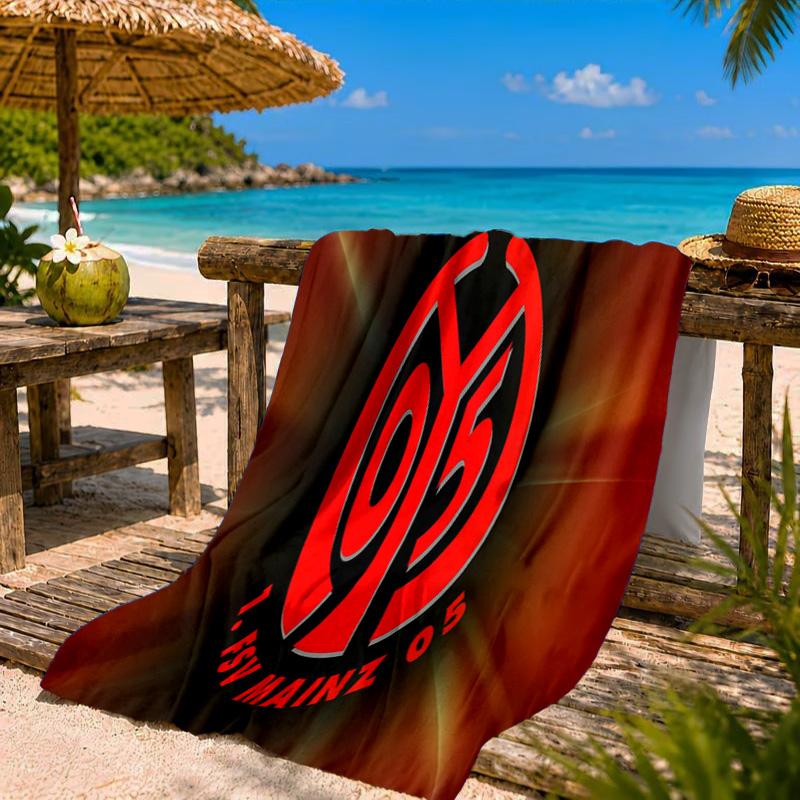 Red Emblem FSV Mainz Beach Towel Microfiber Beach Towel, Lightweight and Quick-Dry, for Summer Travel, Swimming Pool Fan Birthday Gift