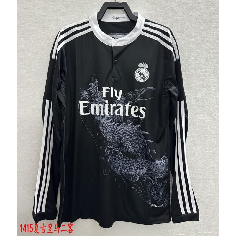 Vintage Long Sleeve Football Jersey Men Adult Retro Season Home Away Soccer Shirt
