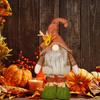 Fall Gnome Decorations Knit Doll Sunflower Gnome Expandable Figurine Window Scene Arrangement Thanksgiving Day Party Ornament