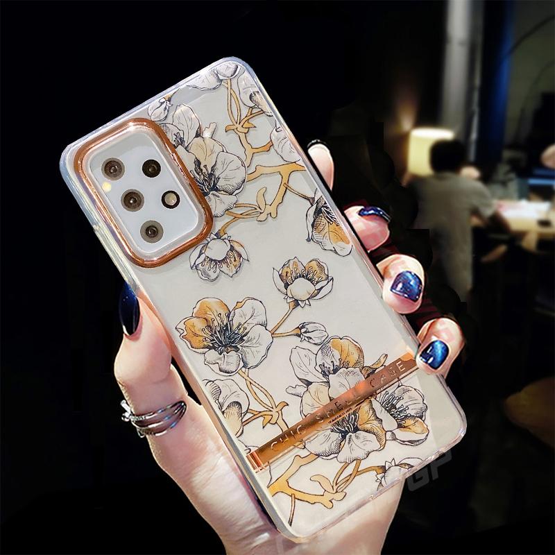 Мягкий силиконовый чехол Flower Leaf для Samsung Galaxy A12 A52 A72 5G A51 A71 S20 FE S21 S30 Plus Ultra iPhone 12 11 Pro Max 8 7 Plus прозрачная задняя крышка
