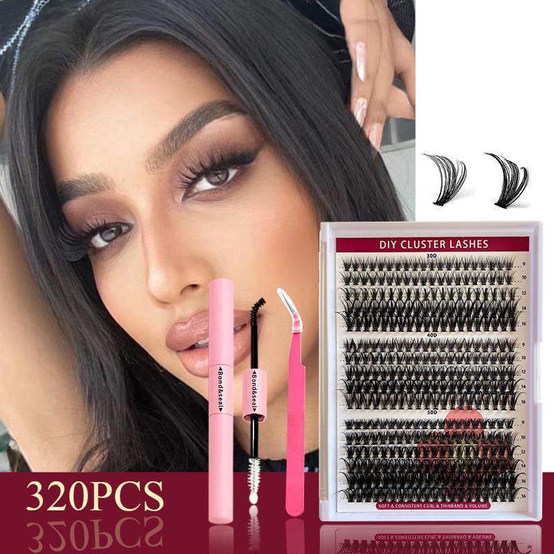 Eyelash Book: Large Capacity False Eyelashes Pack with 640 Clusters In 30D/40D/50D Styles