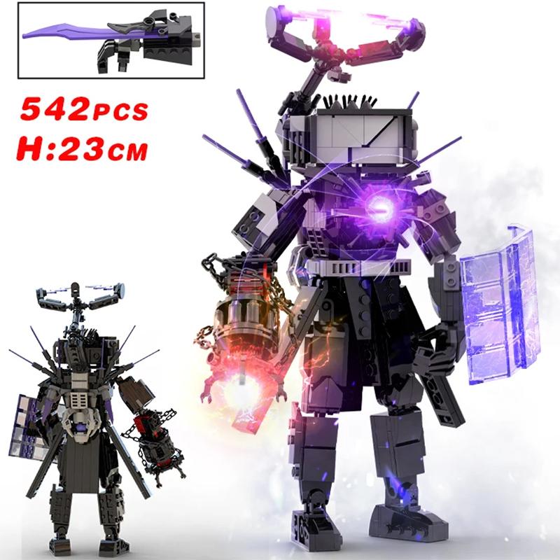 Набор строительных блоков Skibidi Toilet Titan Speakerman, TV Man, Cameraman - 445 деталей Коллекционные игрушки-конструкторы с персонажами для детей