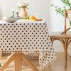 Star Round Dot Rectangle Tablecloth-Cotton Linen Fabric Table Cloth with Tassel, Table Cover Tree Round Table Cloths for Outdoor Indoor Kitchen