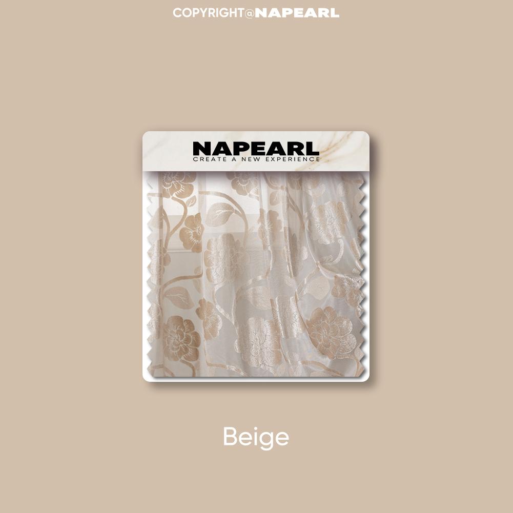 1 шт. NAPEARL элегантный цветочный узор жаккардовые тюлевые занавески для окон, прозрачные занавески для гостиной, спальни, домашний декор