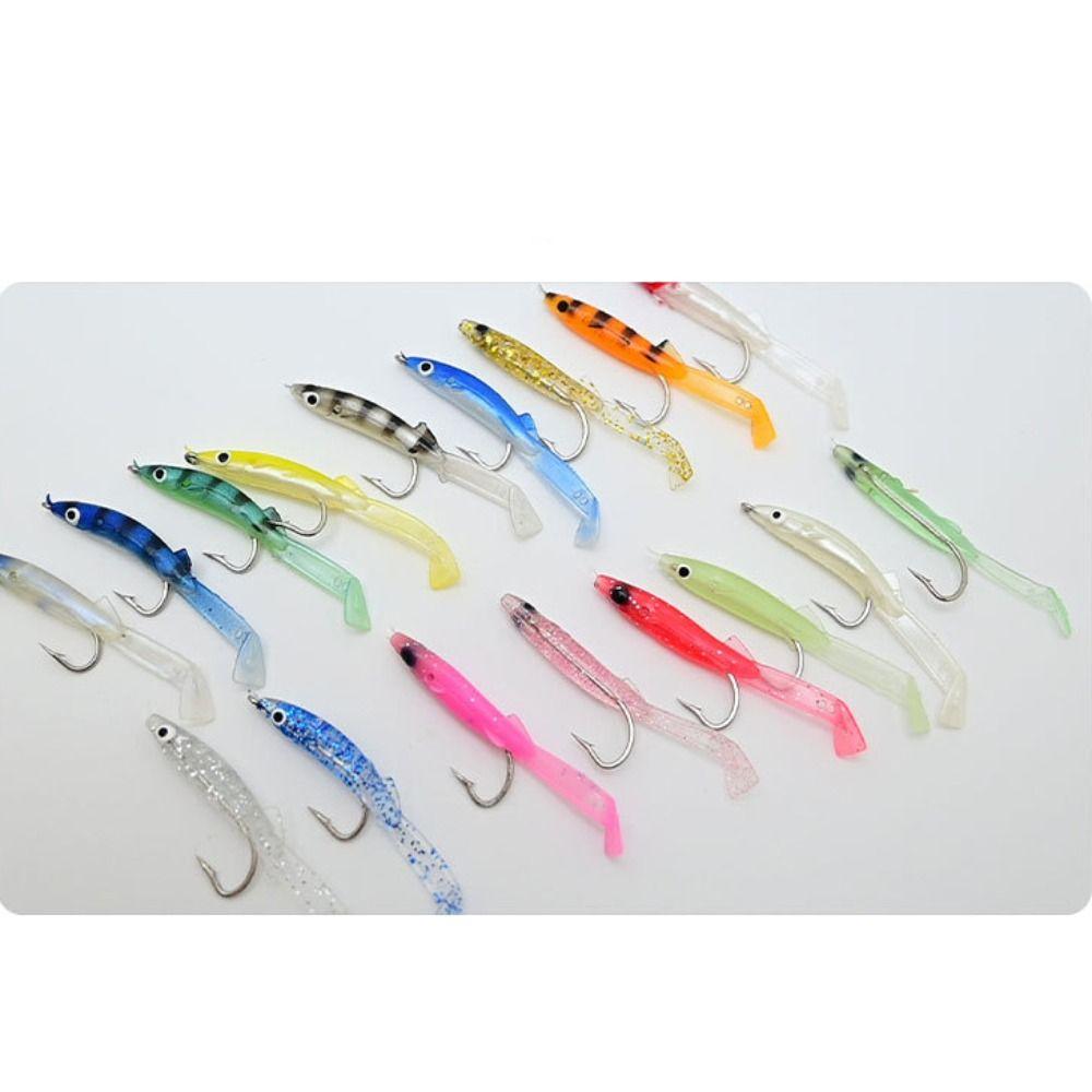 17 шт. Спортивные ПВХ рыболовные приманки Смешанный цвет Мягкая силиконовая приманка Шад Мягкая приманка Рыбалка