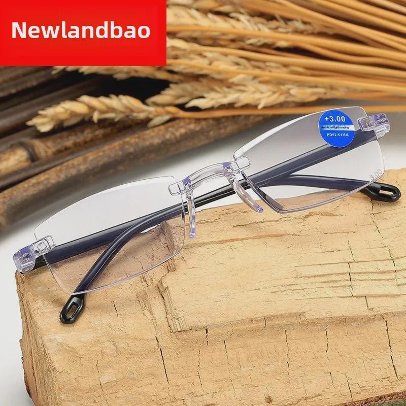 Blue Light Blocking Frameless Reading Glasses - Ultra-Light, HD, Unisex, Fashionable Style