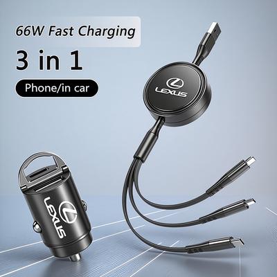 3 в 1 Кабель для супербыстрой зарядки Универсальный с Type C USB Micro Для Lexus F SPORT ES RX NX LS UX LM LX GX LC RZ IS CT GS RC HS