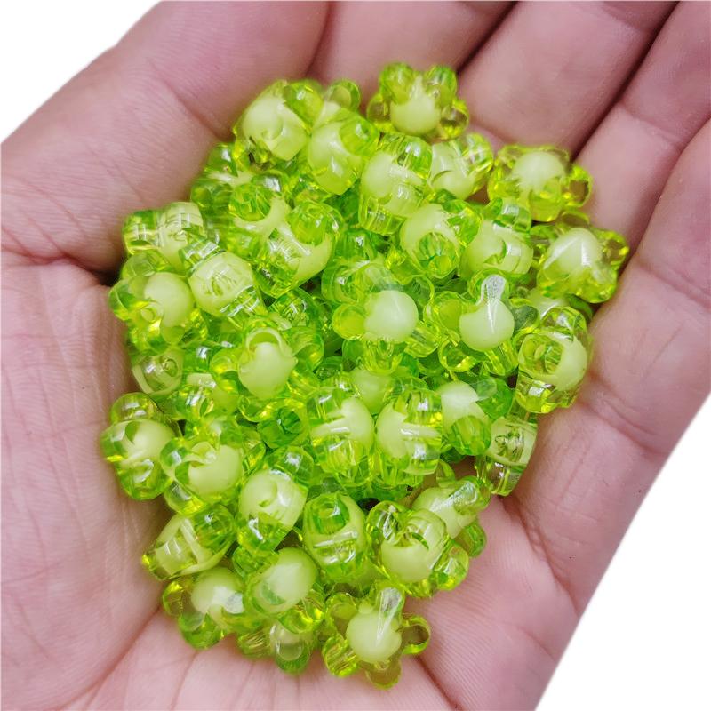 Double Layer 20Pcs For Jewelry Making Flower Loose Beads Pendant Transparent Necklace Bracelet DIY Crafts Wholesale