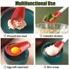 Multifunctional Cooking Spoon Household Kitchen Strainer Scoop Heat-resistant Hanging Hole Potato Garlic Press Colander Tool