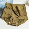 Women Ice Silk High Waist Underwear Simple Breathable No-marking Solid Color High Elasticity Lift Buttocks Panty