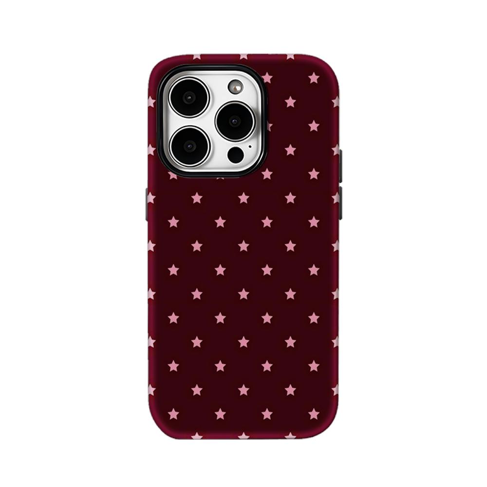 Розовый чехол для телефона со звездным узором для IPhone 17AIR 16E 16 15 14 13 12 11 17 Pro Max Plus Двухслойная задняя крышка