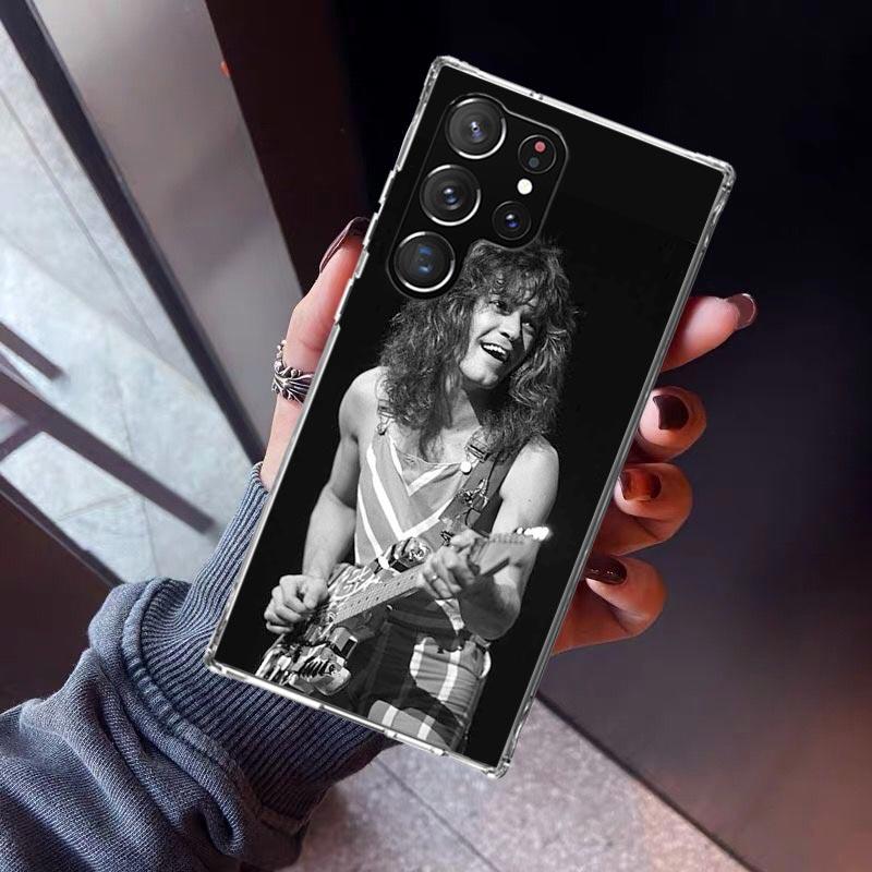 Eddie Van Halen Graphic Guitar Phone Case For Samsung Galaxy S23 S24 S25 Edge S26 Ultra S22 + S21 Plus S20 FE Cover Silicone Pri