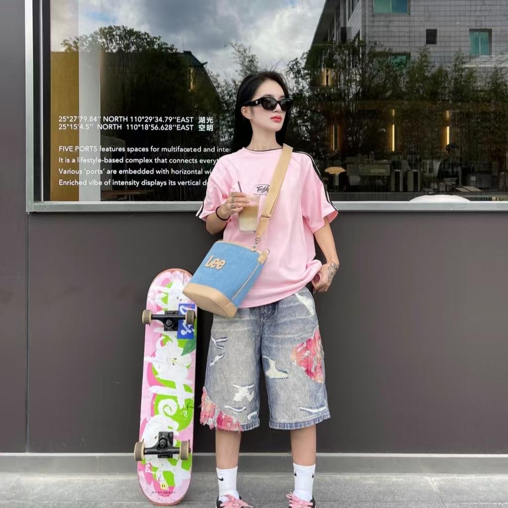 New Lee Fabric+Artificial Leather Crossbody Bucket Bag, Shoulder Bag Regular Women's LE240071M-521